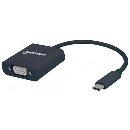Adattatore manhattan usb-c 3.1 a vga m/f nero