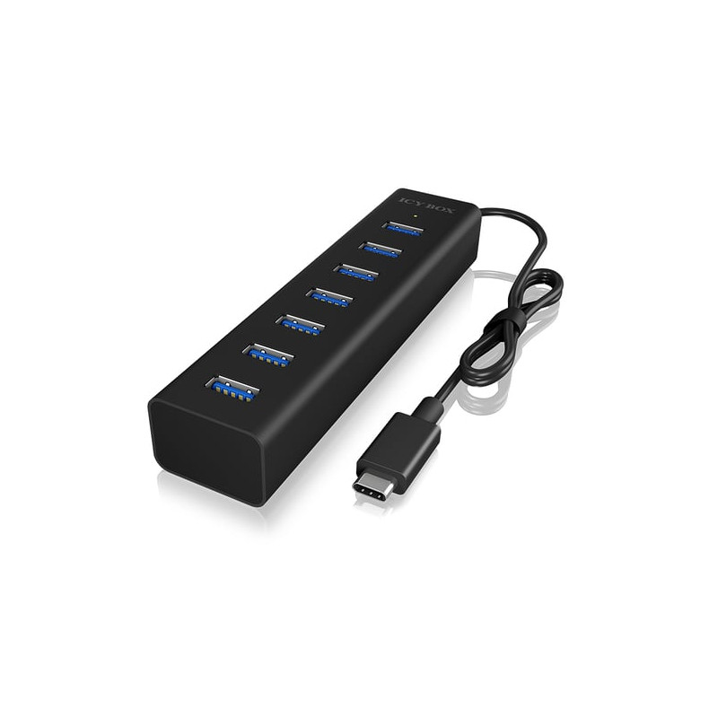 Hub usb icybox usb-c 3.0 con 7 porte [ib-hub1700-c3]