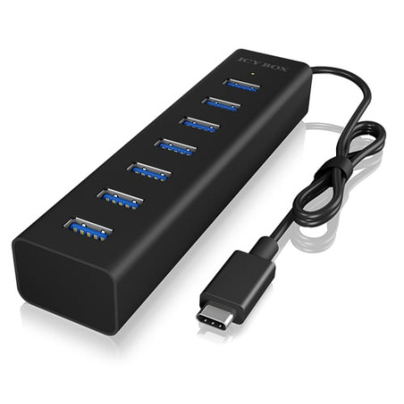 Hub usb icybox usb-c 3.0 con 7 porte [ib-hub1700-c3]