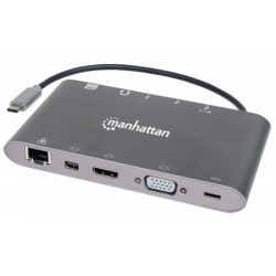 Docking station manhattan usb-c superspeed 7 in 1