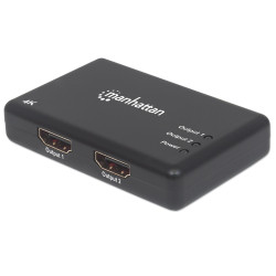 Splitter hdmi manhattan 4k ultra hd 3d con led 2 vie