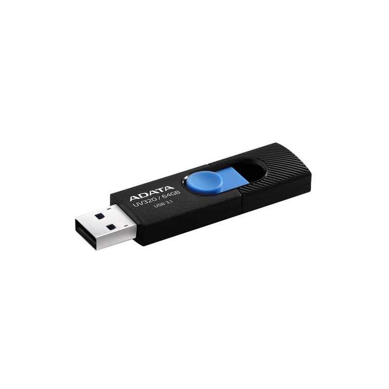 Pen drive 64gb adata usb 3.1 uv320 nero/blu [auv320-64g-rbkbl]
