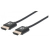 Cavo manhattan hdmi high speed con ethernet ultra sottile 1,8m nero