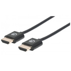 Cavo manhattan hdmi high speed con ethernet ultra sottile 3m nero