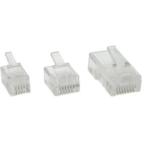 Inline plug modulare, telefonico, isdn a crimpare su cavo piatto,
