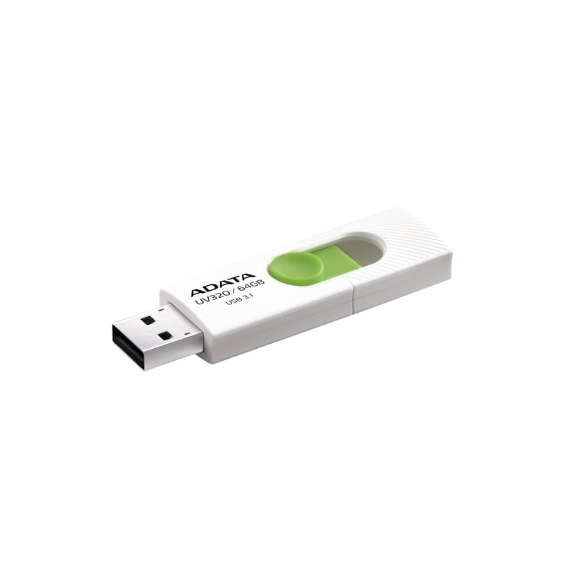 Pen drive 64gb adata usb 3.1 stick uv320 bianco/grigio [auv320-64g-rwhgn]