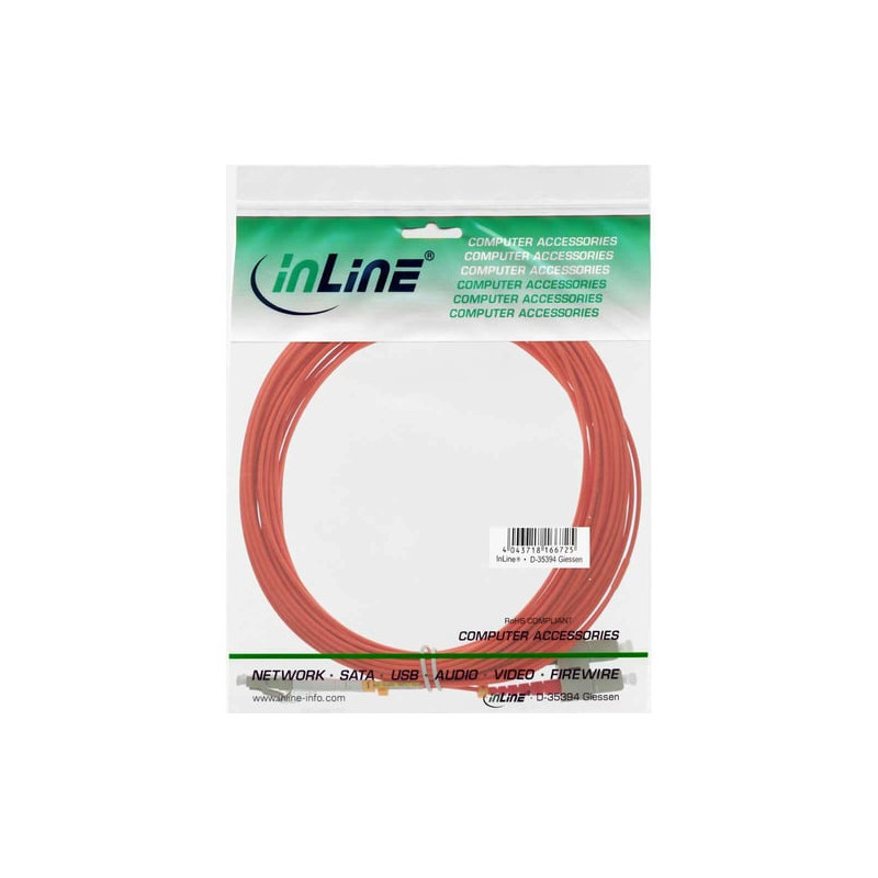 Cavo fibra ottica inline duplex, lc/sc om1, 25m m/m arancione [88658]