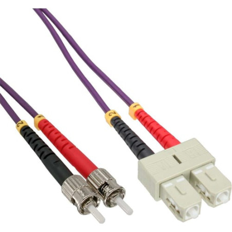Cavo fibra ottica inline duplex sc/st om4 10m viola [82510p]