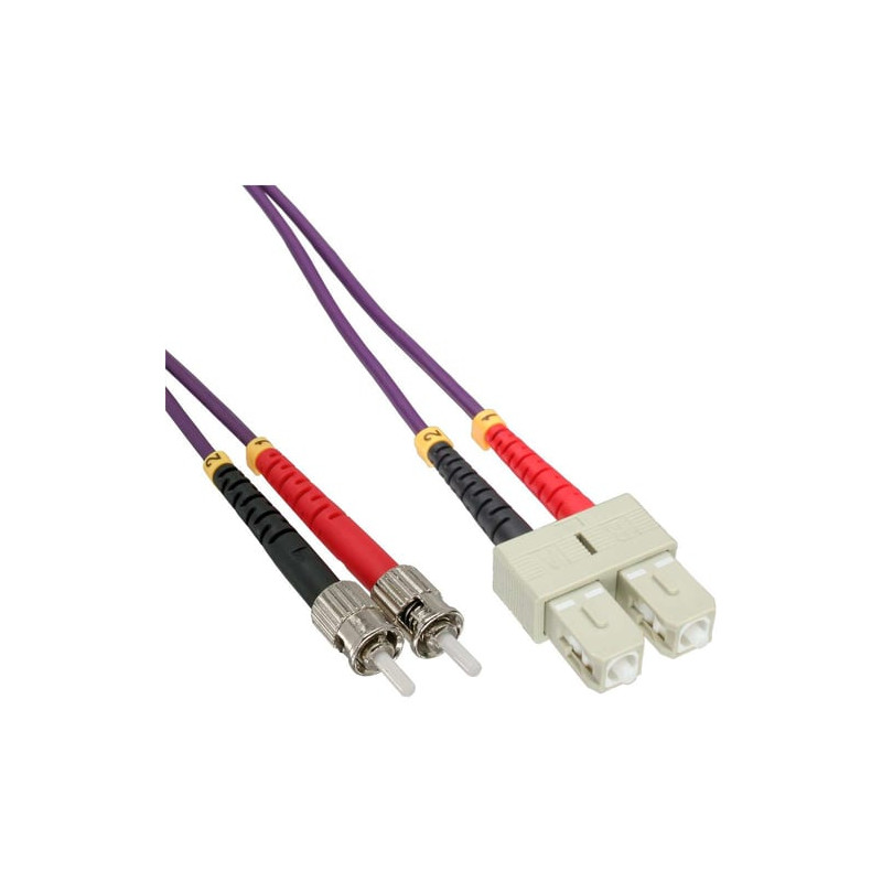Cavo fibra ottica inline duplex sc/st om4, 1m viola [82501p]