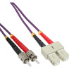 Cavo fibra ottica inline duplex sc/st om4, 1m viola [82501p]
