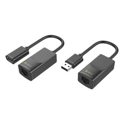Adattatore usb-a a cat.5e/6 60m x2