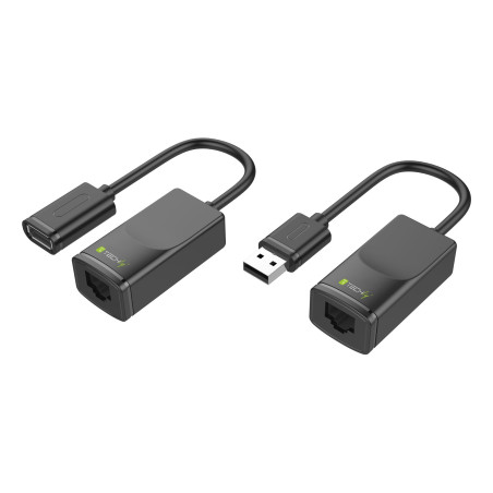 Adattatore usb-a a cat.5e/6 60m x2