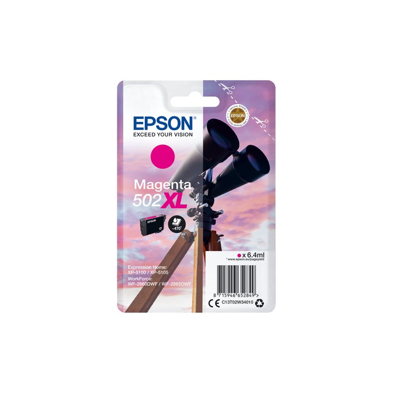 Cartuccia epson c13t02w34010 502xl magenta [c13t02w34010]