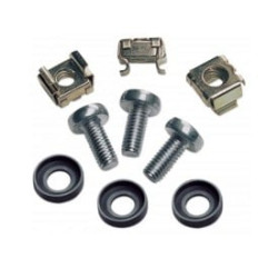 Kit viti intellinet 100 dadi/100 rondelle per montaggio rack argento