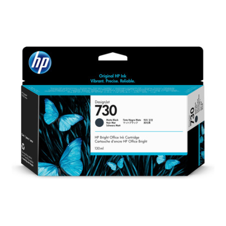 Cartuccia hp p2v65a 730 nero opaco [p2v65a]