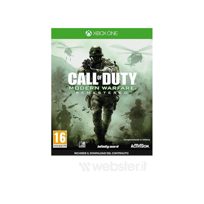 Videogioco xbox one activision call of duty modern warfare remastered