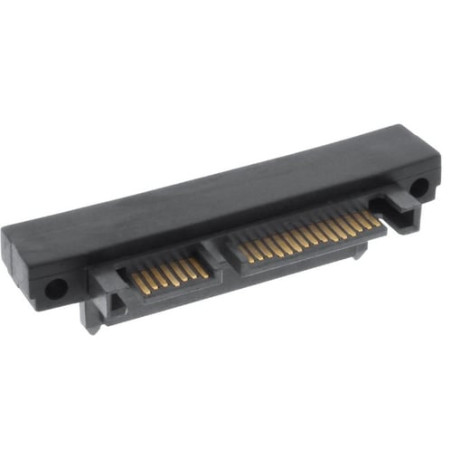 Adattatore inline sata 22pin (7+15) a sata 22pin (7+15) m/f angolato