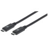 Cavo manhattan superspeed+ usb-c / usb-c 3.1 m/m 1m nero