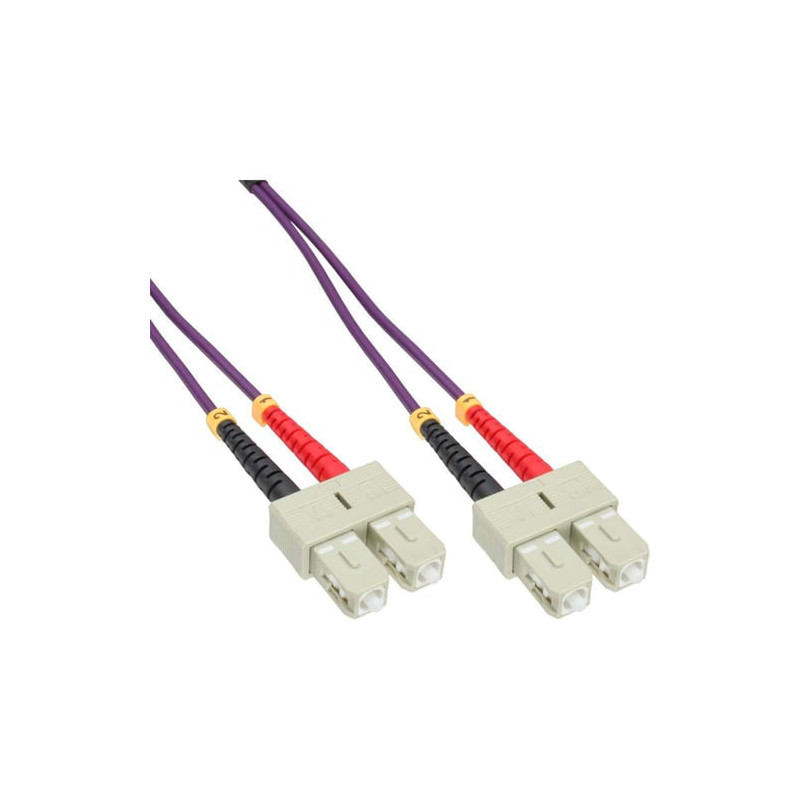 Cavo fibra ottica inline duplex, sc/sc, 50/125, om4, 20m [83520p]