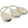 Cavo inline vga, sub-d 15pin a 2x vga sub-d 15pin m/f sdoppiatore,