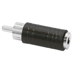 Adattatore audio inline presa jack 3,5mm a spina rca, mono [99325]