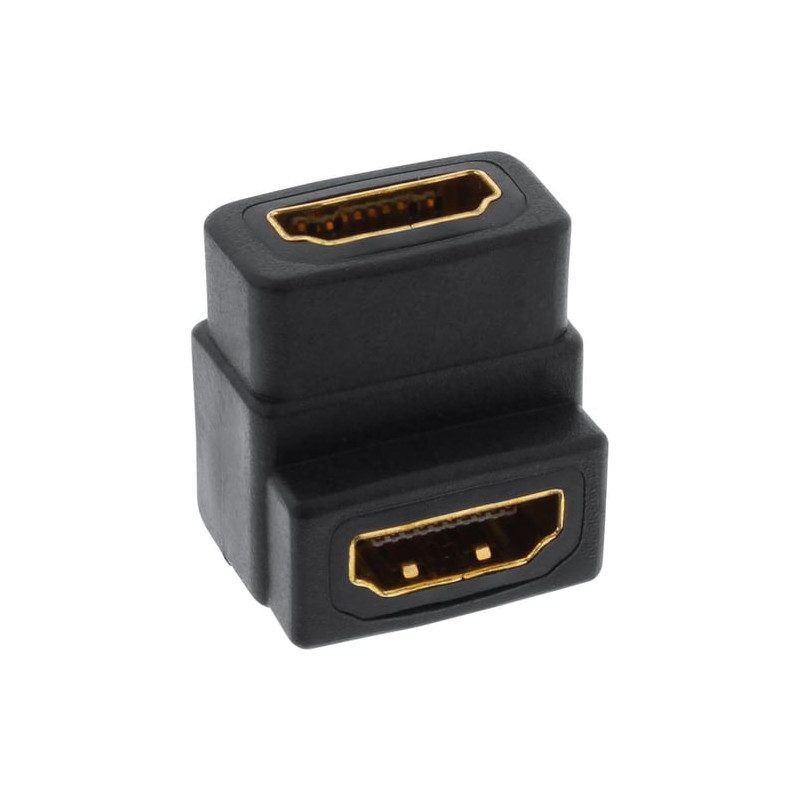 Adattatore inline hdmi a hdmi f/f contatti dorati, angolato [17600w]