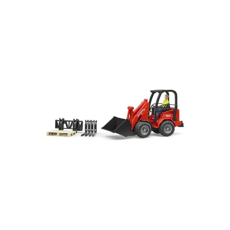 Bruder spielwaren 02191 schaffer loader 2034 con accessori