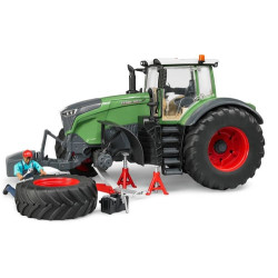 Bruder spielweren 04041 trattore con meccanico e attrezzatura