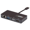 Mini dock multiporta aten usb-c a 1x rj-45, 1x hdmi, 1x usb-a,