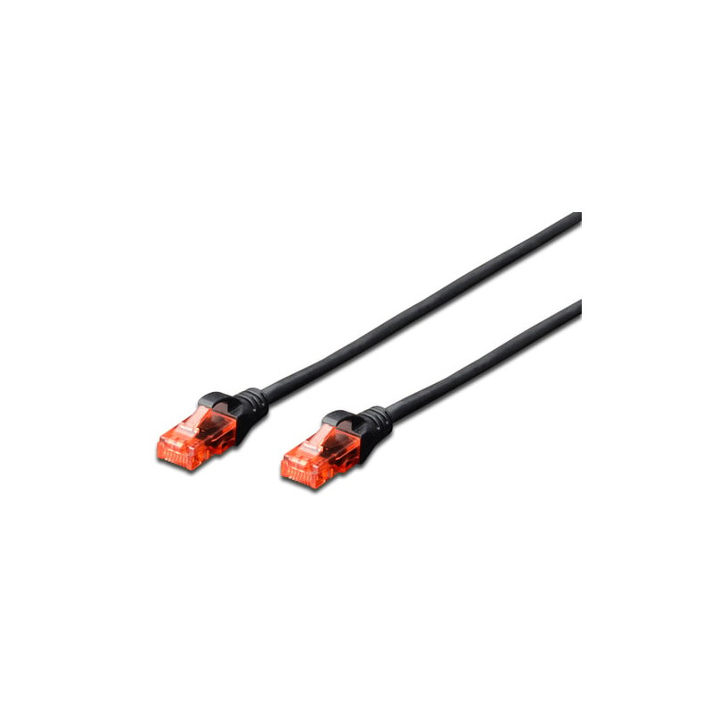 Cavo di rete digitus utp cat. 6 lszh 0,5m nero [dk1617005bl]
