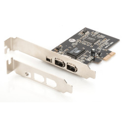 Scheda digitus pci expr card 2x firewire400 ext, +1x fw400 int [ds-30201-5]