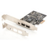 Scheda digitus pci expr card 2x firewire400 ext, +1x fw400 int [ds-30201-5]