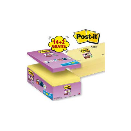 value pack 14+2 blocco 90fg post-it?super sticky giallo canary?