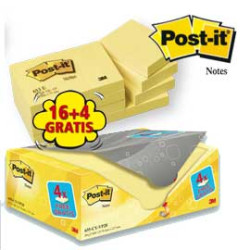 Value pack 16+4 blocco 100fg post-it?giallo canary? 38x51mm 72gr