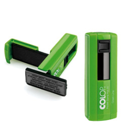 Timbro pocket stamp plus 30 verde 18x47mm autoinchiostrato colop