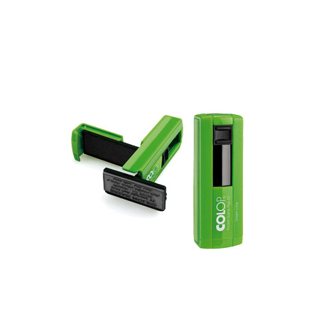 Timbro pocket stamp plus 30 verde 18x47mm autoinchiostrato colop