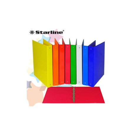 Raccoglitore 4 anelli tondi 30mm bianco starline [od0393rxxxxan13]