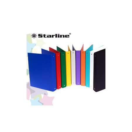 Raccoglitore 4r 30mm 22x30 rivestito in ppl giallo kingcolor starline