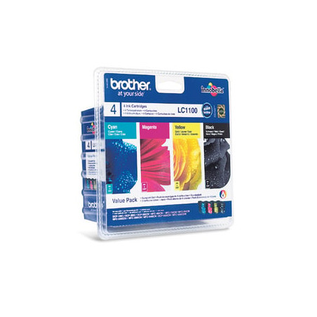 Cartuccia brother mfc-6490cw nero ciano magenta giallo [lc1100valbp]