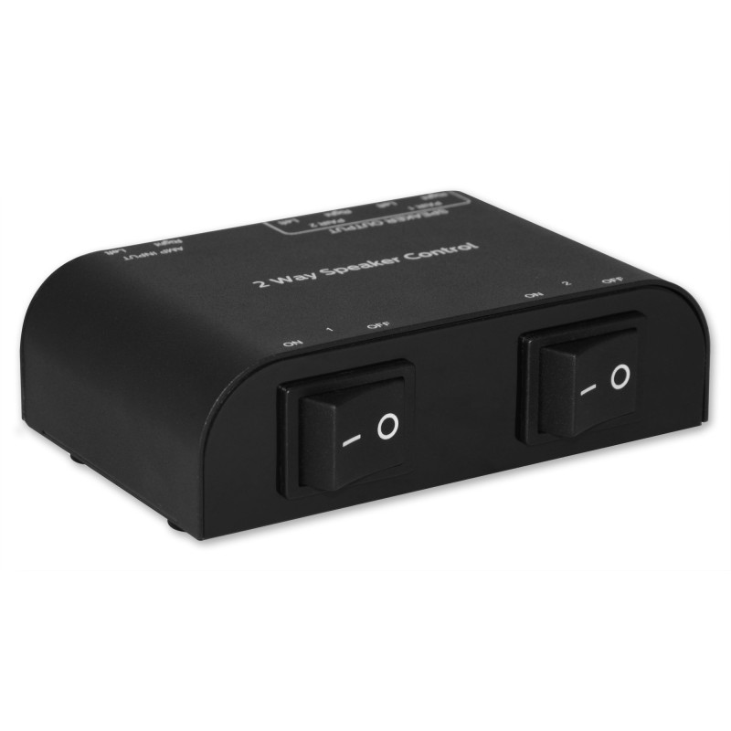 Commutatore audio techly per casse acustiche 2 vie con terminali