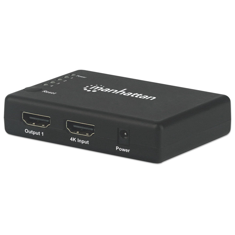 Splitter hdmi manhattan 4k ultra hd 3d con led 4 vie