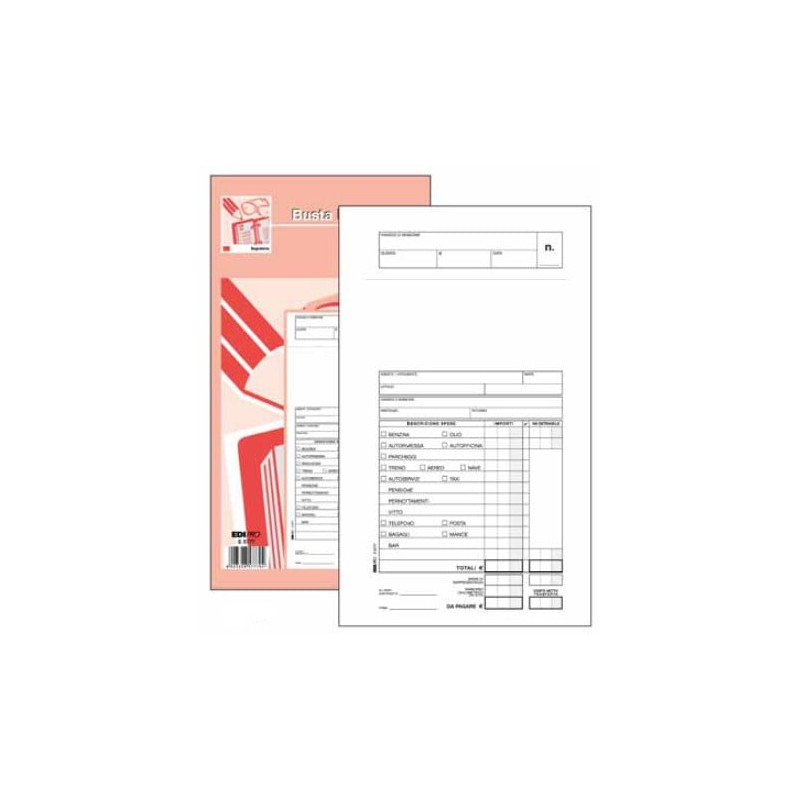 Blocco nota spese edipro 25 buste 28x15cm e5777 [e5777]