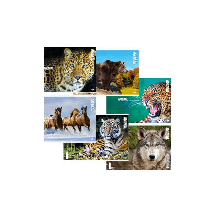 Maxiquaderno a4 40fg+2 80gr 4mm c/margine animal be more special