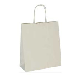 25 shoppers carta biokraft 45x15x50cm twisted sabbia [074394]