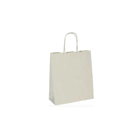 25 shoppers carta biokraft 45x15x50cm twisted sabbia [074394]