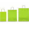 25 shoppers carta kraft 18x8x24cm twisted verde mela [072093]