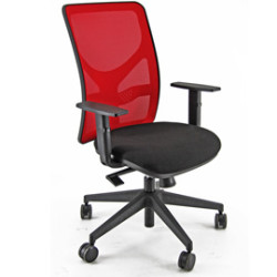 Sedia operativa unisit pna nero e rete rossa [pna-r]