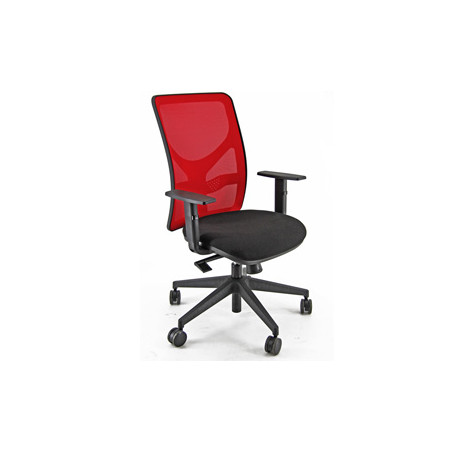 Sedia operativa unisit pna nero e rete rossa [pna-r]