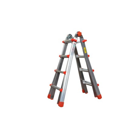 Scala telescopica marchetti squadra 8+8 gradini in alluminio [20701]