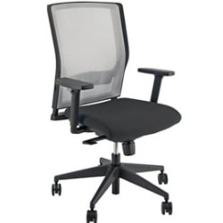 Poltrona semidiezionale unisit x2 nero rete grigia [x2-n]